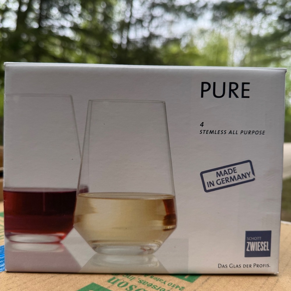 Schott Zwiesel Pure Stemless All Purpose Wine Glasses Set of 4 18.5oz Germany